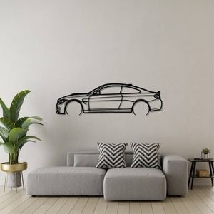 Ignite Laser BMW F82 M4 Silhouette Metal Wall Art Rustic Metal 15.7inch/40cm