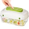 Catzon Silicone Ice Cube Tray with Lid Easy Release for Cocktails-Green