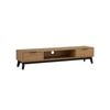 Modern Furniture MALTON Entertainment TV Unit 180cm - Natural & Black