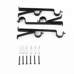 Windoware Black Double Curtain Rod Bracket - 2 Pack