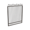 ProtectorAl 0800 - 1200 mm W x 1500 mm H Black Aluminium Pool Gate Loop & Spear with Mid Rail
