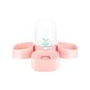 Pakeway Mangosteen Pet Dual Feeding Water Bowl Pink