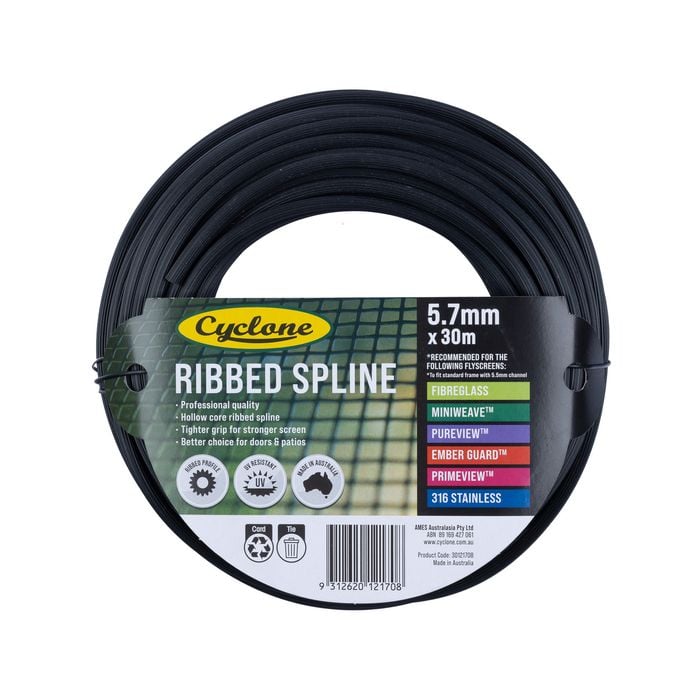 Cyclone 5.7mm x 30m Tufflite Ribbed Spline