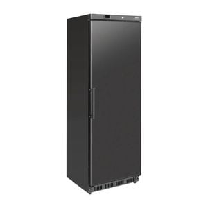 Nisbets Essentials Upright Freezer Essentials Single Door Black 365ltr 1855x600x595mm Commercial Kitchen Storage