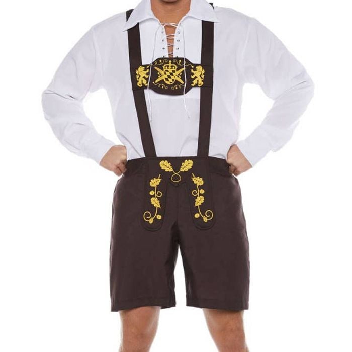 Classic Belgian Plus Size Mens Lederhosen Oktoberfest Costume - Xxlarge