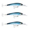 3x Rapala 16cm X Rap Magnum Xtreme Shallow Dive Troll Fish Lure -HD Silver Blue