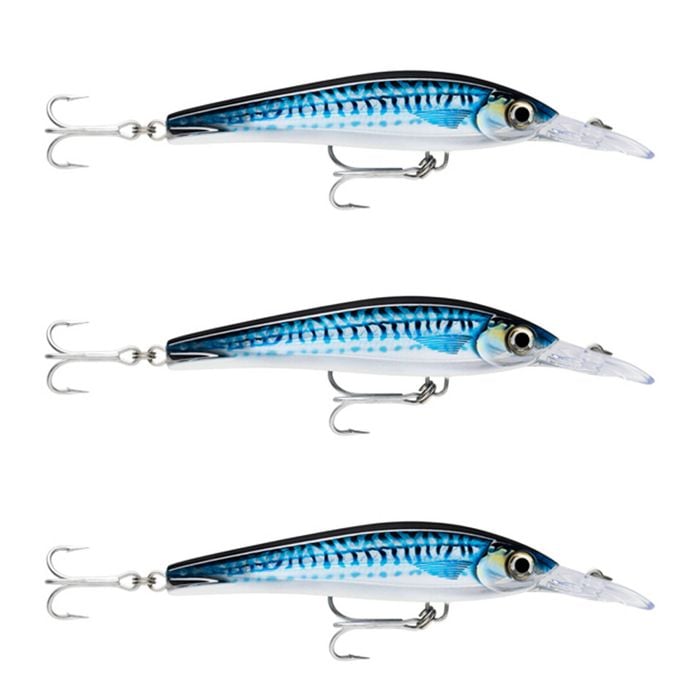 3x Rapala 16cm X Rap Magnum Xtreme Shallow Dive Troll Fish Lure -HD Silver Blue
