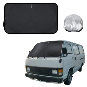 Front Windscreen Sun Shade for Toyota Hiace Van 1989 - 2005 (Crew) - XL 160 x 100 cm - Black