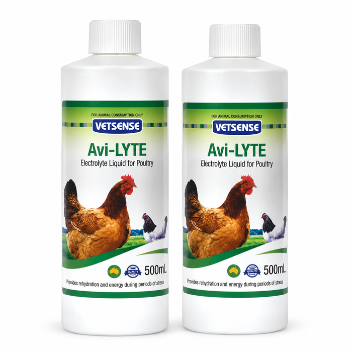 Vetsense Avi-LYTE 500mL 2 Pack | 1L Poultry Electrolytes