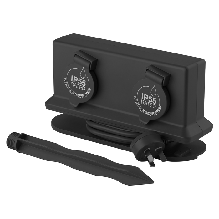  Arlec 4 Outlet Outdoor Powerboard With Removable Garden Stake