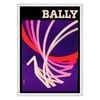 Galrie Bally Vintage Art Deco Poster Elegant Abstract Artwork for Home Decor, White Frame, A2 42 x 60cm (16 x 24inch)