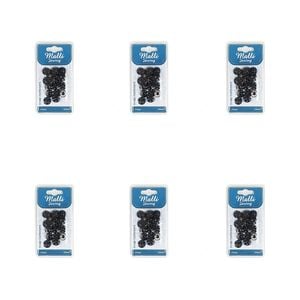 6pk Malli Sewing 10-sets Iron Snap Fasteners Garment Snap Closures 17mm Assorted