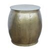 Brass Look Drum Side Table