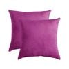 Catzon 2 Pcs Square Throw Pillow Covers Solid Soft Velvet for Spring Sofa-Purple