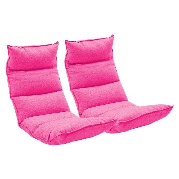 SOGA 2X Foldable Tatami Sofa Chair Pink