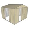 Build-a-Shed 3.0 x 3.0 x 2.3m Gable Double Sliding Side Door Shed - Cream