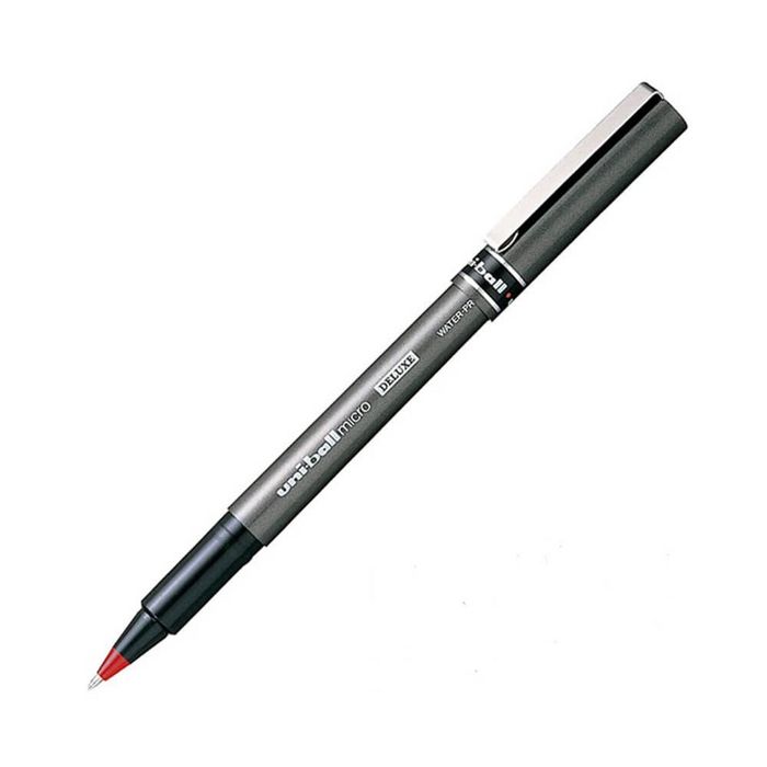 Uni-Ball Micro Deluxe Rollerball Pen 0.2mm (12-Pack) (Red)
