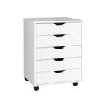 Costway 5-Drawer Filing Cabinet Mobile Storage Home Office