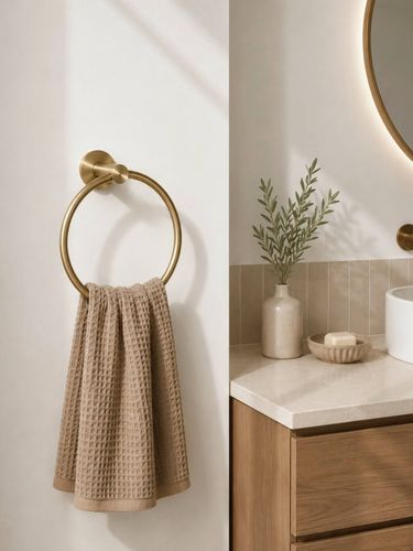 Barelli Towel Ring - Brushed Brass