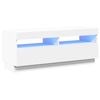 vidaXL TV Cabinet with LED Lights White HiFi Unit Stereo Storage Furniture
