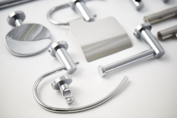 Various stainless steel bathroom fittings