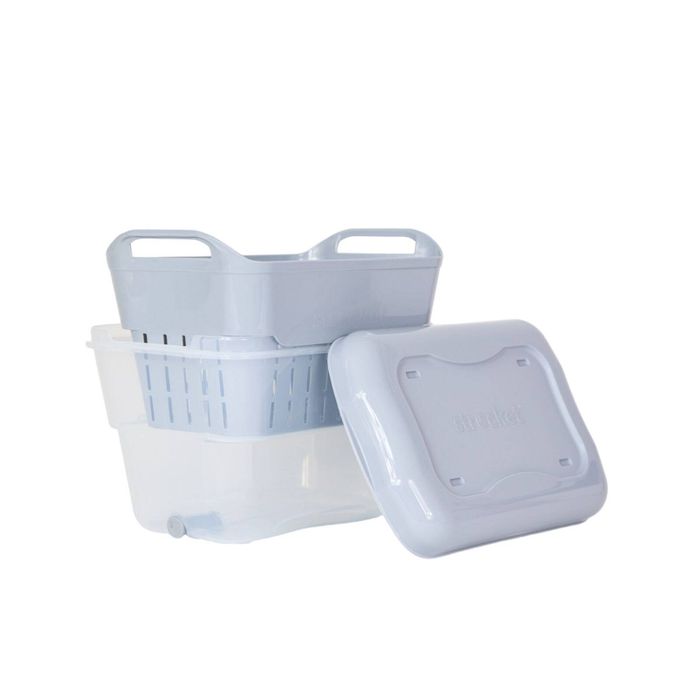 Strucket 4.5L Strainer Bucket with Lid Grey / Clear