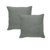 Pair of Pure Linen European Pillowcases 60x60 cm Silver Grey