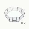 Yes4pets 2 X 8 Panel 60 Cm Heavy Duty Pet Dog Puppy Cat Rabbit Exercise Playpen Fence
