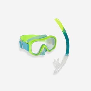 Decathlon - Kids' Snorkelling Diving Kit Mask And Snorkel 100 - Neon Green - Eu S