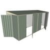 Build-a-Shed 1.5 x 4.5 x 2m Dual Single Hinged Side Door Skillion Shed - Green