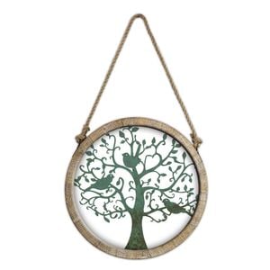 P&P 50×50×2.5cm Inspiring Tree of Life Wall Art with BirdsMetal & MDF Design for Elegant Home Decor