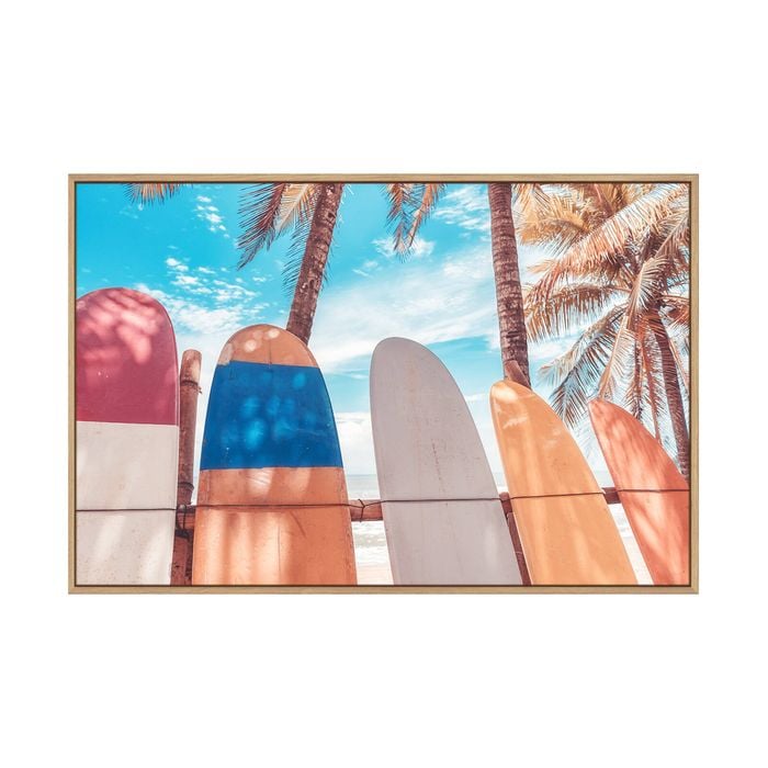 Artey | Board Washing Line - Framed Canvas - Natural Frame - 110 x 165cm