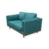 2 Seater Sofa Teal Fabric Lounge Set for Living Room Couch with Wooden Frame