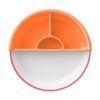 2pc Omie Toddler Plate Easy Scoop Edge W/ Divider Pink/orange 7.5cm Diameter