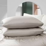 LINENOVA 100% Bamboo Pillow cases Slip Cover Pillowcase - Latte King