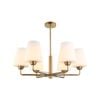 CLA Lighting ABBEY Matt Black/Gold with Opal Glass Pendant Light - Gold