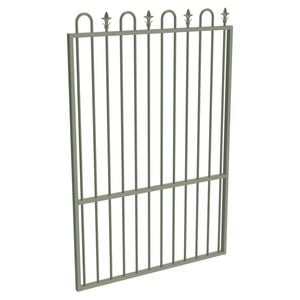ProtectorAl 800 - 1200 x 1800mm Pale Eucalypt Aluminium Loop And Spear Pool Gate With Mid Rail