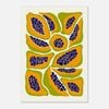 Galrie Vibrant Papaya Print Abstract Kitchen Wall Art Fruit Collection Decor, Poster Only, 50 x 70cm (20 x 28inch)