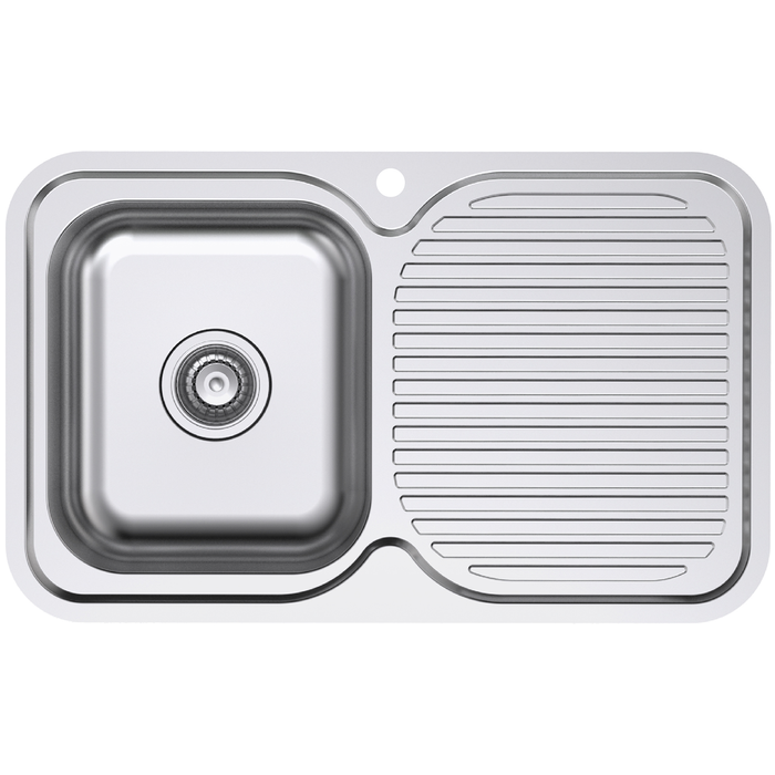 Everhard 780mm 1TH LH Stainless Steel Classic Standard Single Bowl And Drainer