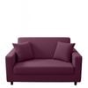 Anyhouz 2 Seater Sofa Cover Plain Bean Paste Red Style And Protection For Living Room Sofa Chair Elastic Stretchable Slipcover