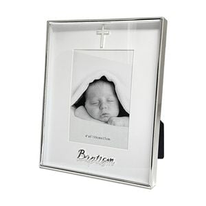 Gibson Gifts Boxed Baptism Picture Photo Frame 4x6 White Silver