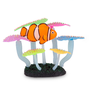 Kazoo Silicone Plant - Fluro Anemone W/clown Fish (19673)