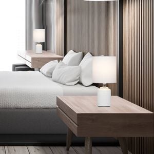 Verve Design White Asher Table Lamps - Twin Pack