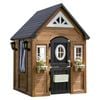Backyard Discovery Mystic Cedar Wooden Kids Cubby House with Play Kitchen, Dutch Door, and Toy Accessories