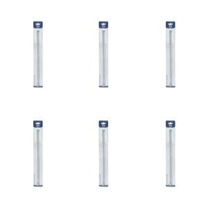 6pk Malli Aluminium/plastic Knitting Needles Yarn Crafting Tool 3mmx35cm Grey