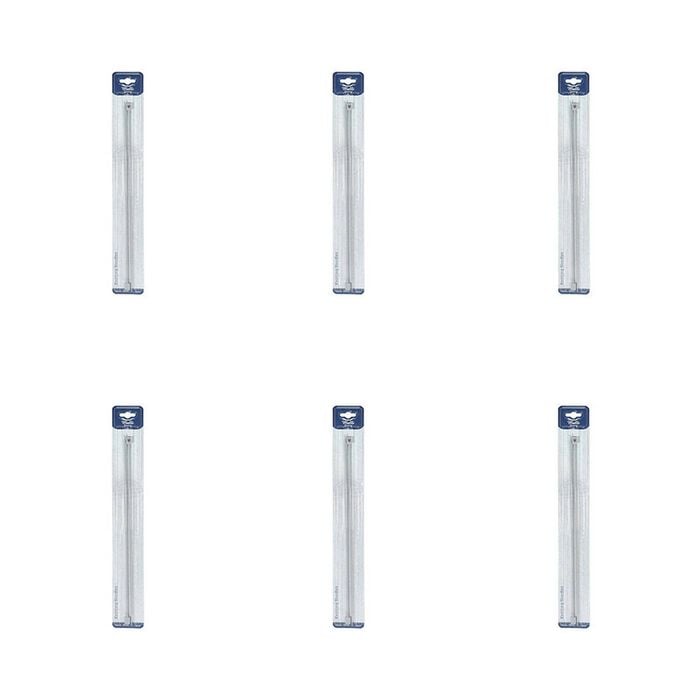 6pk Malli Aluminium/plastic Knitting Needles Yarn Crafting Tool 3mmx35cm Grey