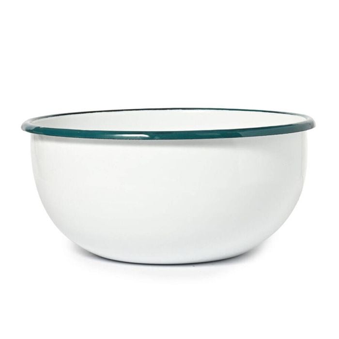 St. Clare Enamel Mixing Bowl 22cm Cooking Baking Round Kitchenware White