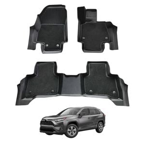 AUSGO Double-Layer Car Floor Mats for Toyota RAV4 2019-2026 All-Weather Floor Liners