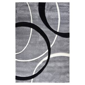 Loom & Lace Millard 798 280x380 Light Grey Black Rug
