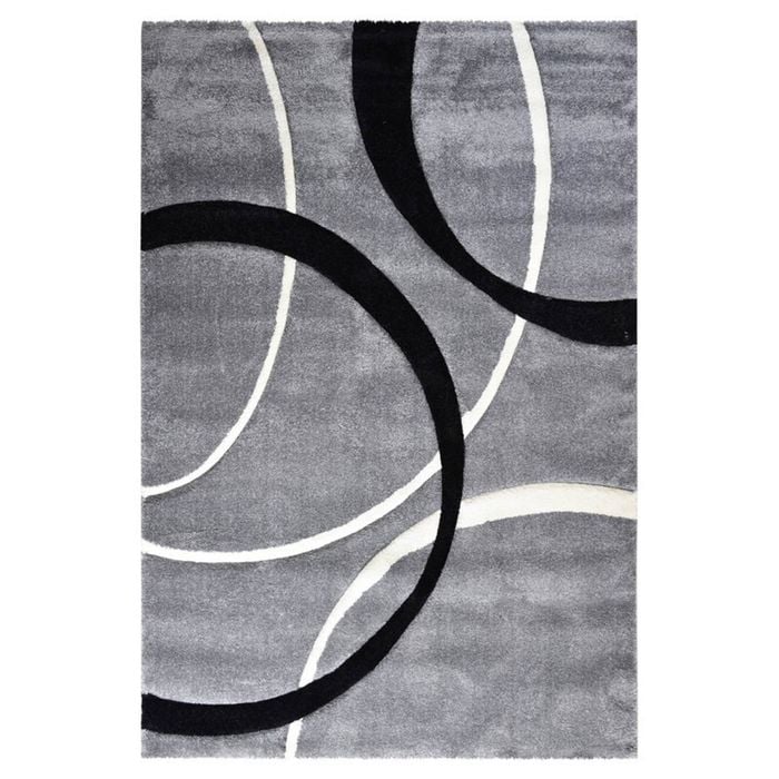 Loom & Lace Millard 798 280x380 Light Grey Black Rug